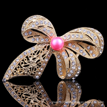 Wholesale wedding bowknot crystal rhinestone brooches for wedding invitations Fashion brooch korea